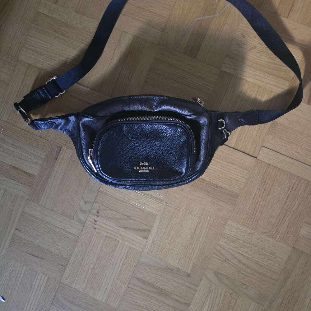 Coach Brown and Black Leather Men's Bag